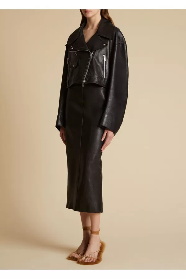 Gelman jacket in leather - Black
