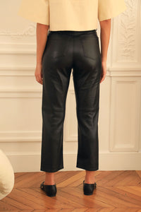 Le Dan leather trousers - Black