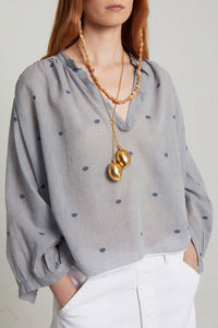 Blouse Julette coupe courte et ample - Blue
