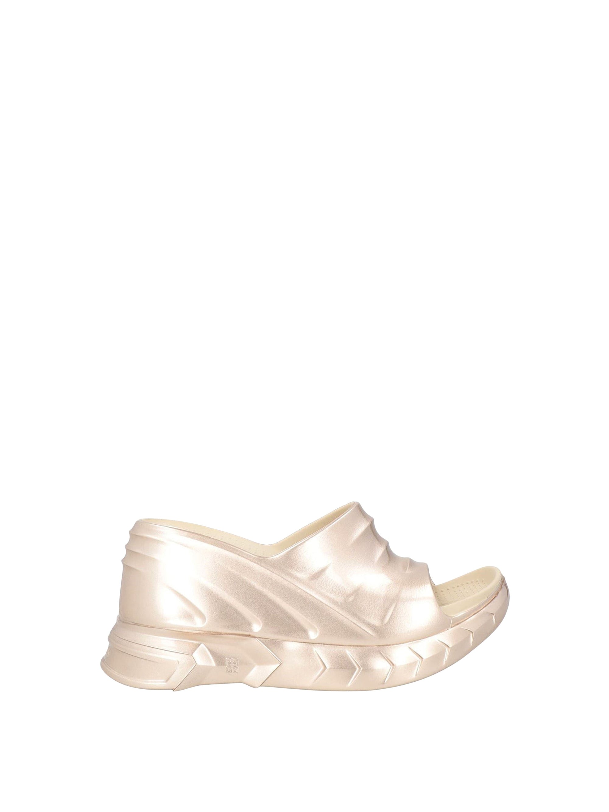 MARSHMALLOW SLIDER WEDGE SANDALS