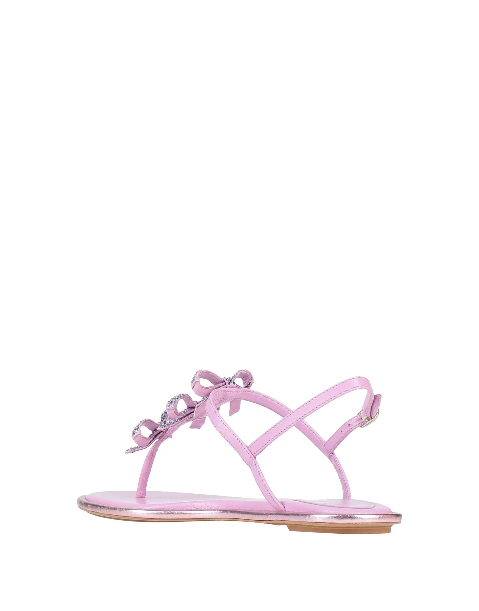 Sandales plates Diana à strass en cuir - Mauve & Violet