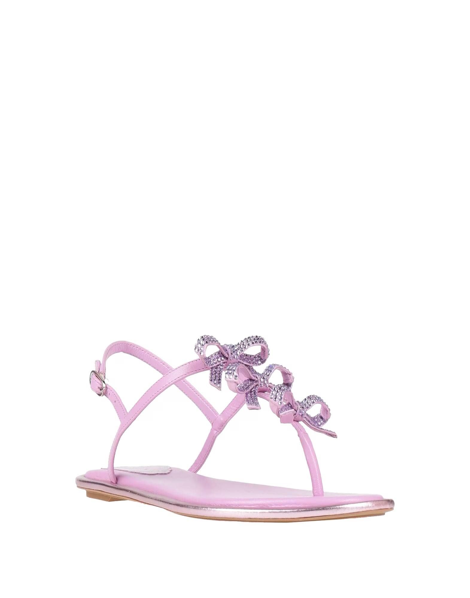 Sandales plates Diana à strass en cuir - Mauve & Violet