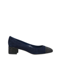 Escarpins Bonne 40 à strass en daim - Navy & Jet