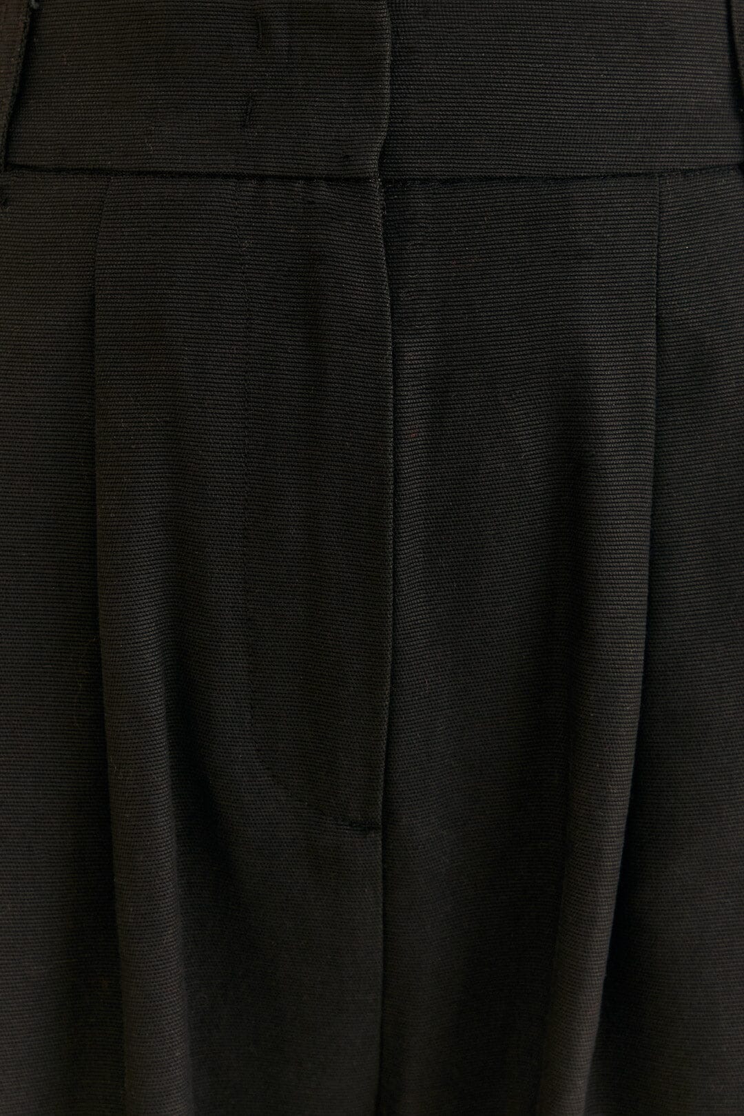 Pantalon taille haute en coton - Noir