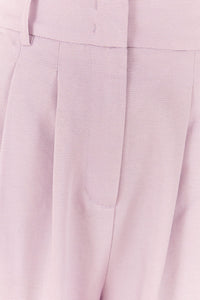 Pantalon taille basse en coton - Violet
