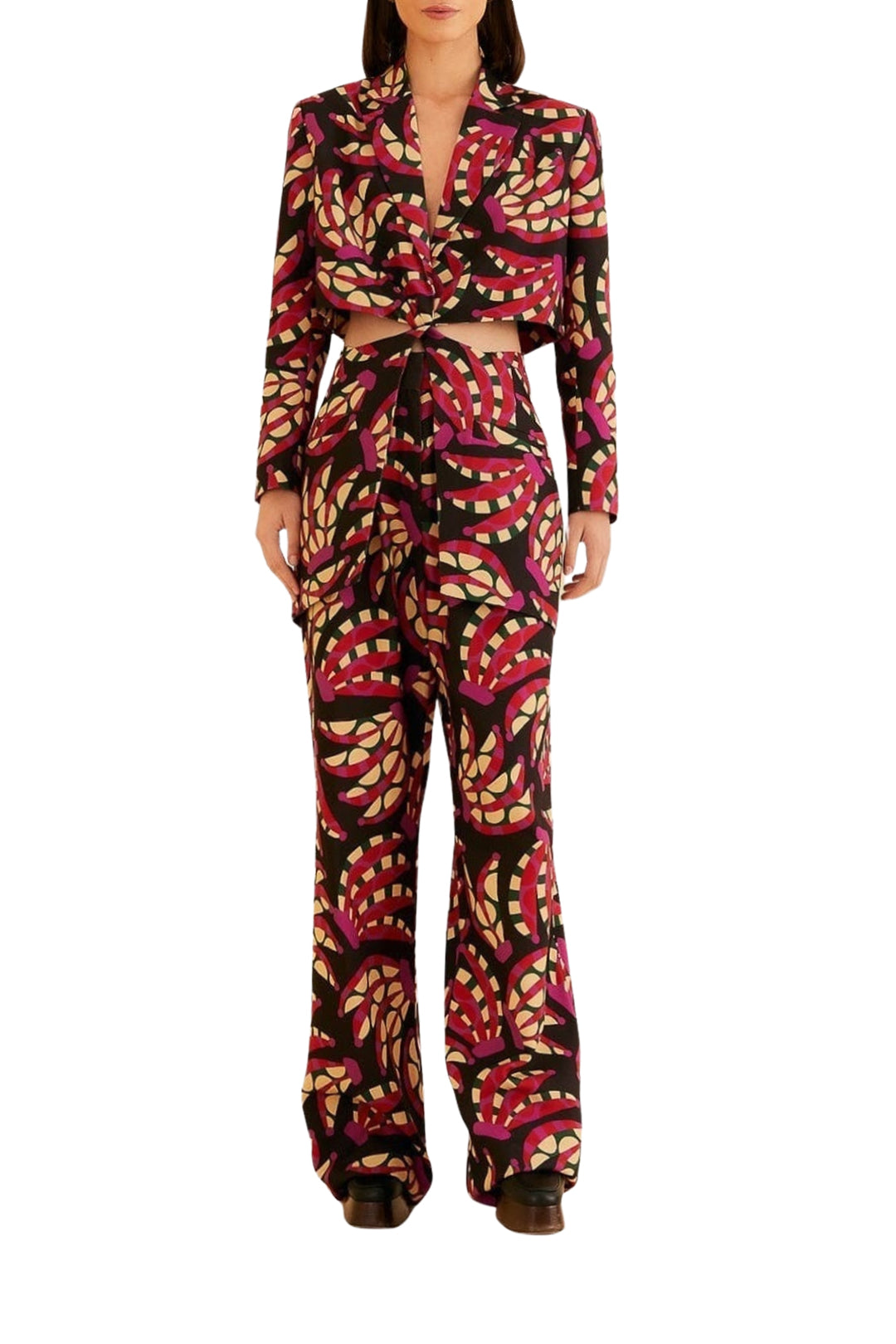 MEDIA OFF LINE_Cotton Banana Dots blazer - Red