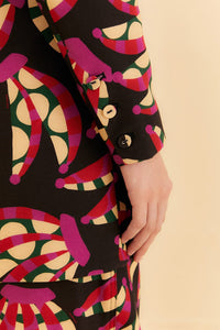 MEDIA OFF LINE_Cotton Banana Dots blazer - Red