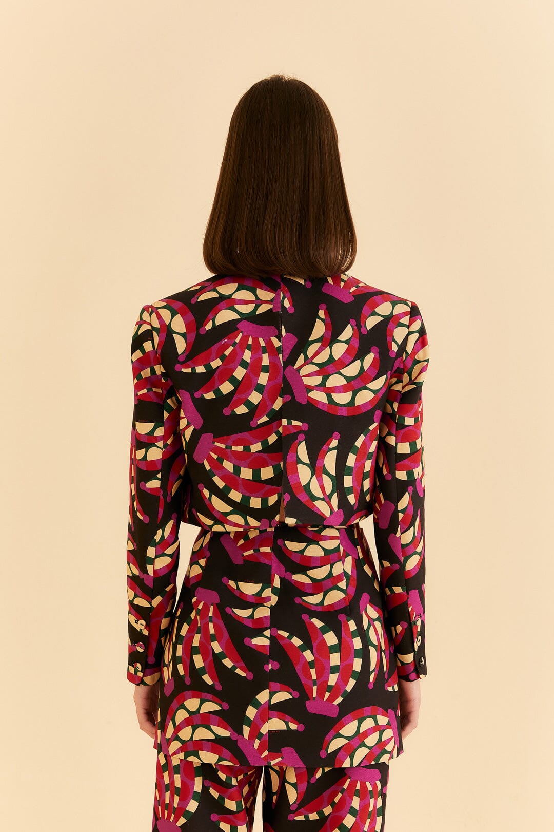 MEDIA OFF LINE_Cotton Banana Dots blazer - Red