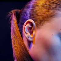 Astro Piercing in 18K yellow gold set with diamonds – Gemini