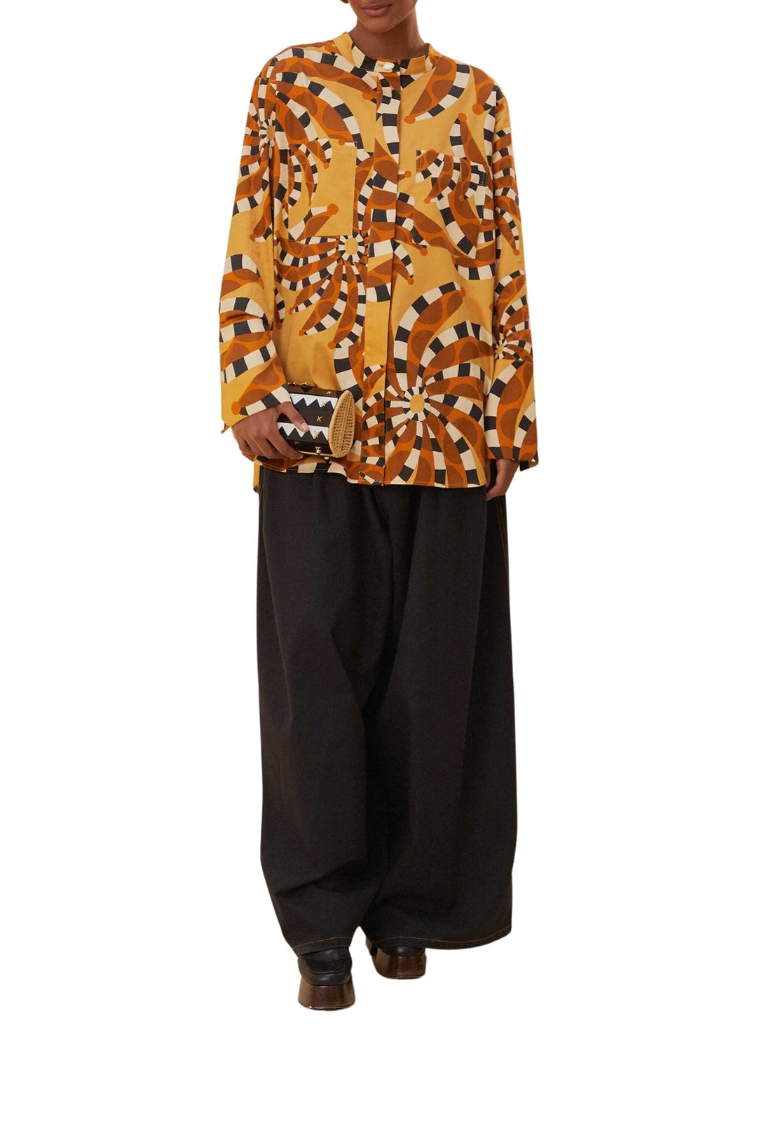MEDIA OFF LINE_Cotton Bananada long shirt - Yellow