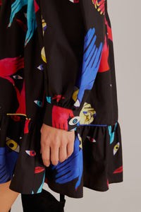 Robe courte à manches longuess - Noir