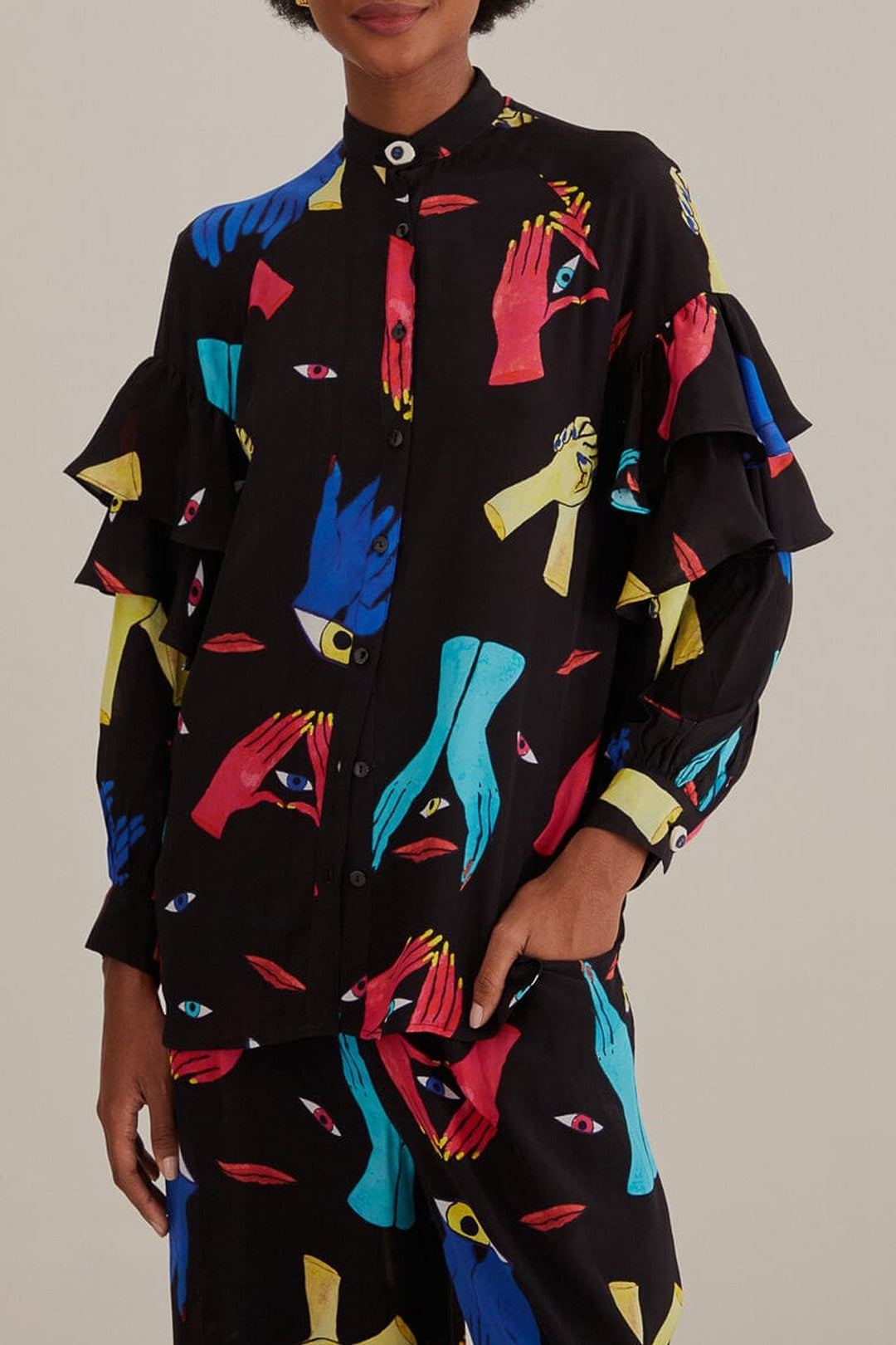 Chemise à manches longuess - Noir