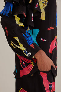 Chemise à manches longuess - Noir
