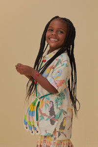 NEW_Stitched Birds Scarfs Off White Enfant - Stitched Birds Scarfs Off White
