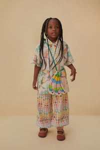 NEW_Stitched Birds Scarfs Off White Enfant - Stitched Birds Scarfs Off White