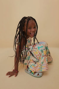 NEW_Stitched Birds Scarfs Off White Enfant - Stitched Birds Scarfs Off White