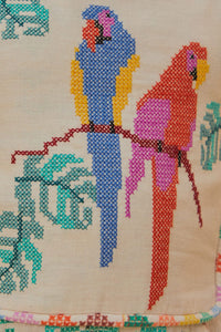 NEW_Stitched Birds Scarfs Off White Enfant - Stitched Birds Scarfs Off White