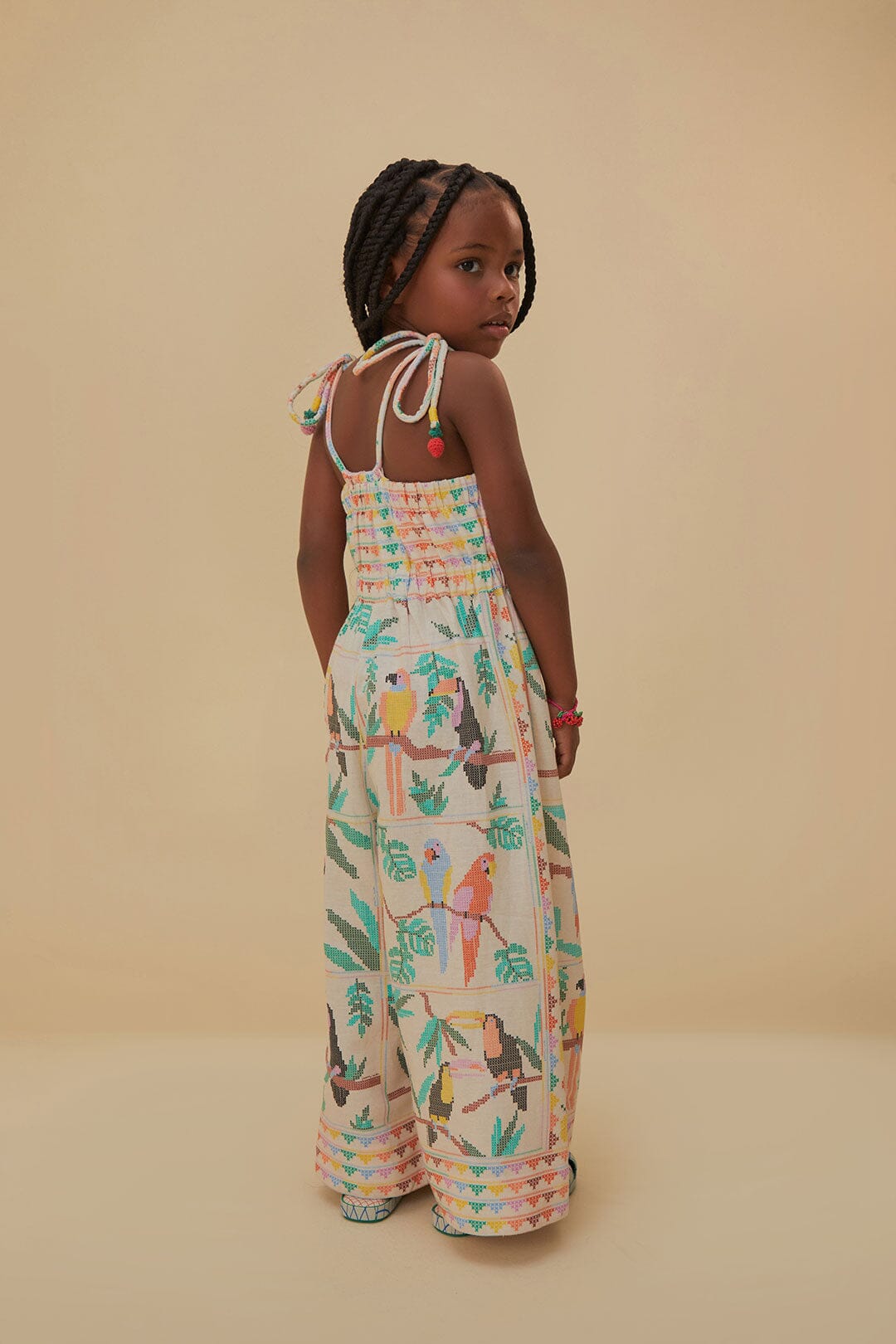 NEW_Stitched Birds Scarfs Off White Enfant - Stitched Birds Scarfs Off White