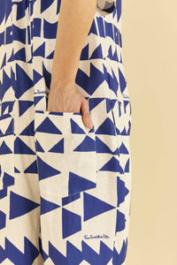 MEDIA OFF LINE_Combinaison Pitta Tiles en lin - Blanc
