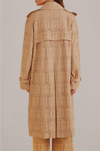 Trench-coat Pineapple à œillets en coton - Beige