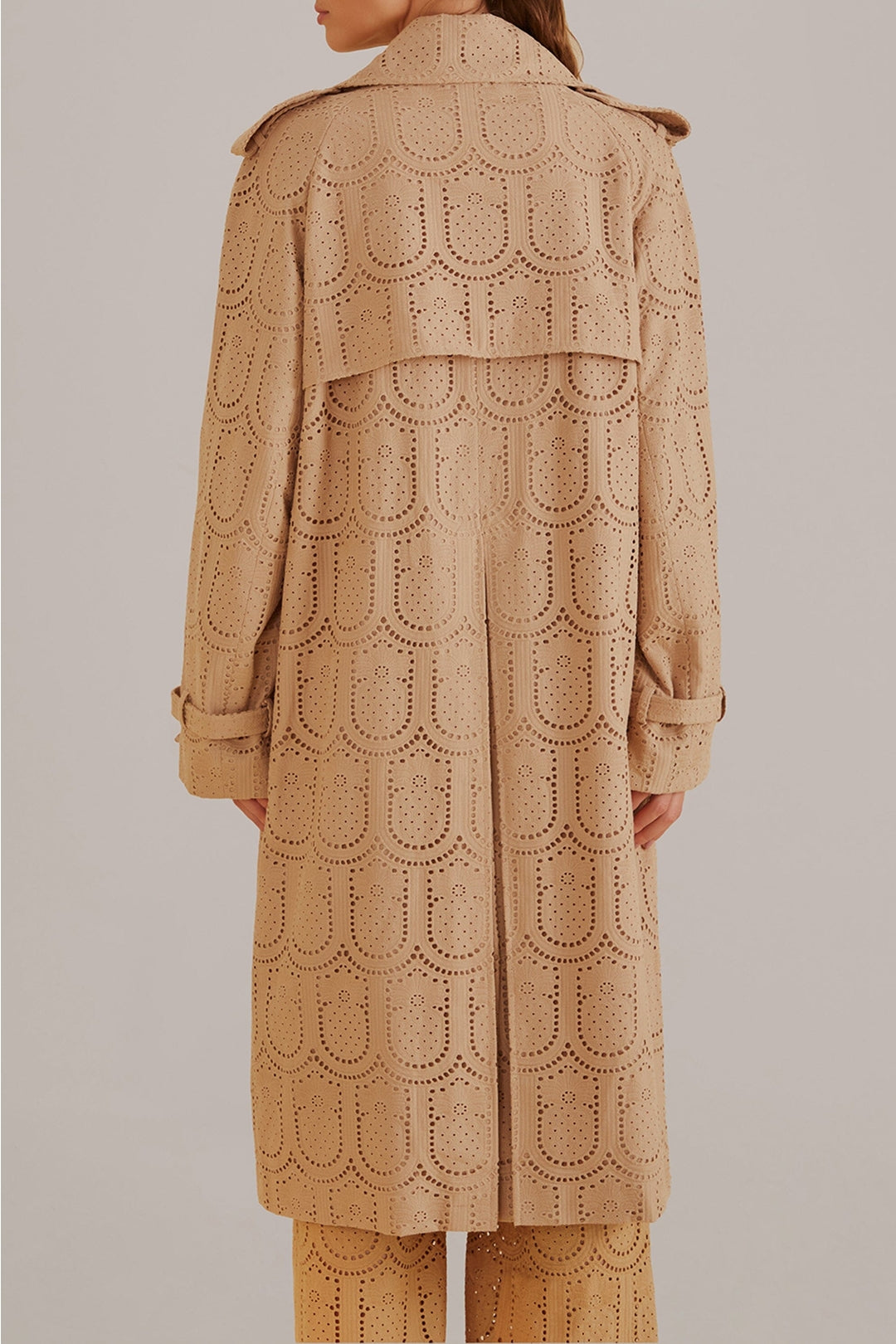Trench-coat Pineapple à œillets en coton - Beige