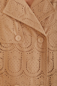 Trench-coat Pineapple à œillets en coton - Beige
