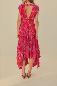 Robe midi Endless Summer à encolure en v - Rouge