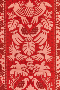 MEDIA OFF LINE_Nappe Go Tropical en lin - Rouge