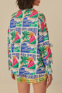 DJV_Carioca Posters Off White Chemises & Blouses - Carioca Posters Off White
