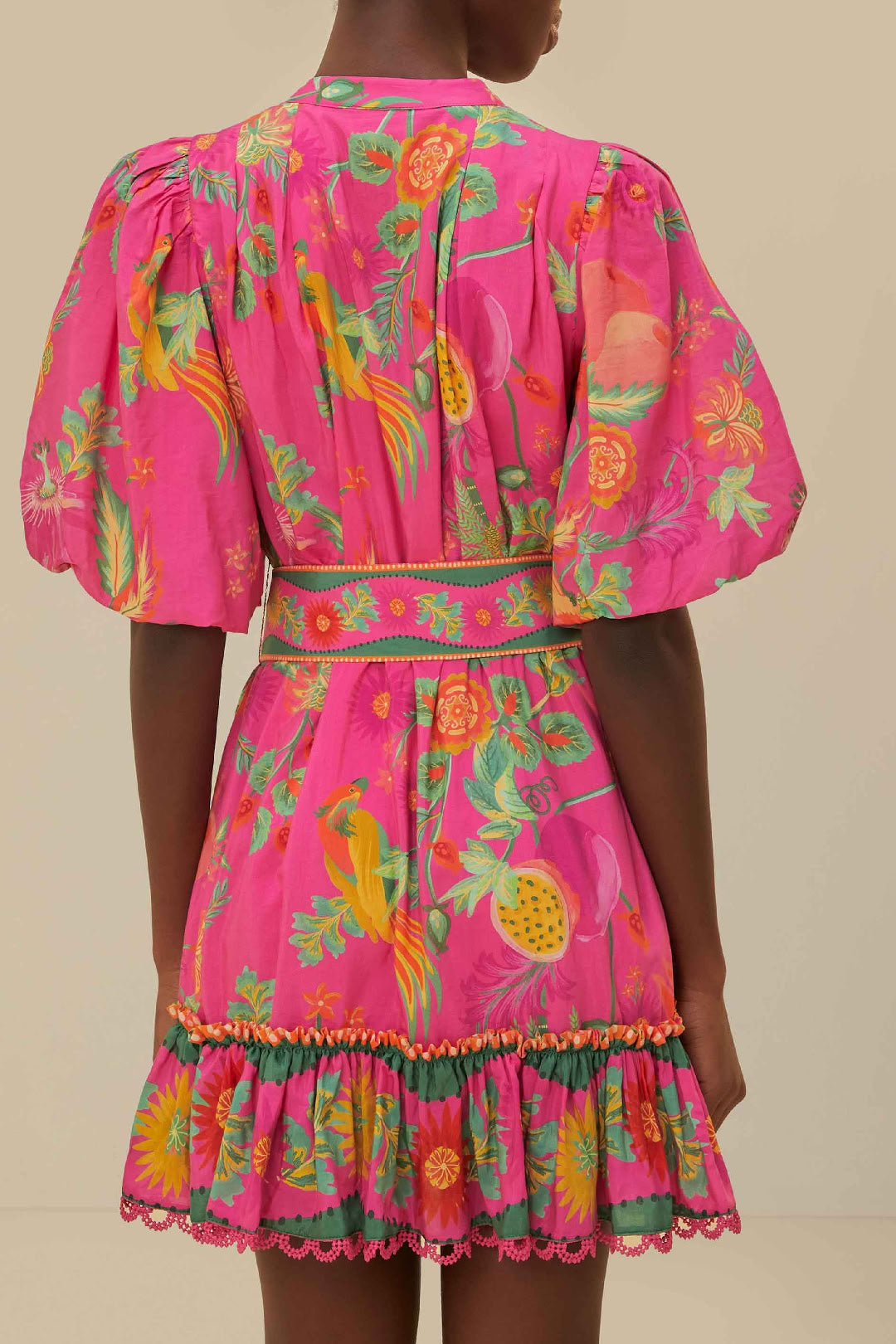 Robe courte Delicate Fruit - Rose