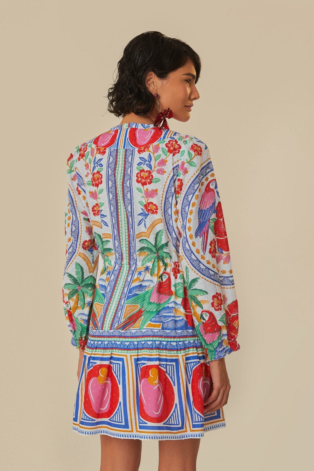 NEW_Flowers Off White Robes courtes - Flowers Off White