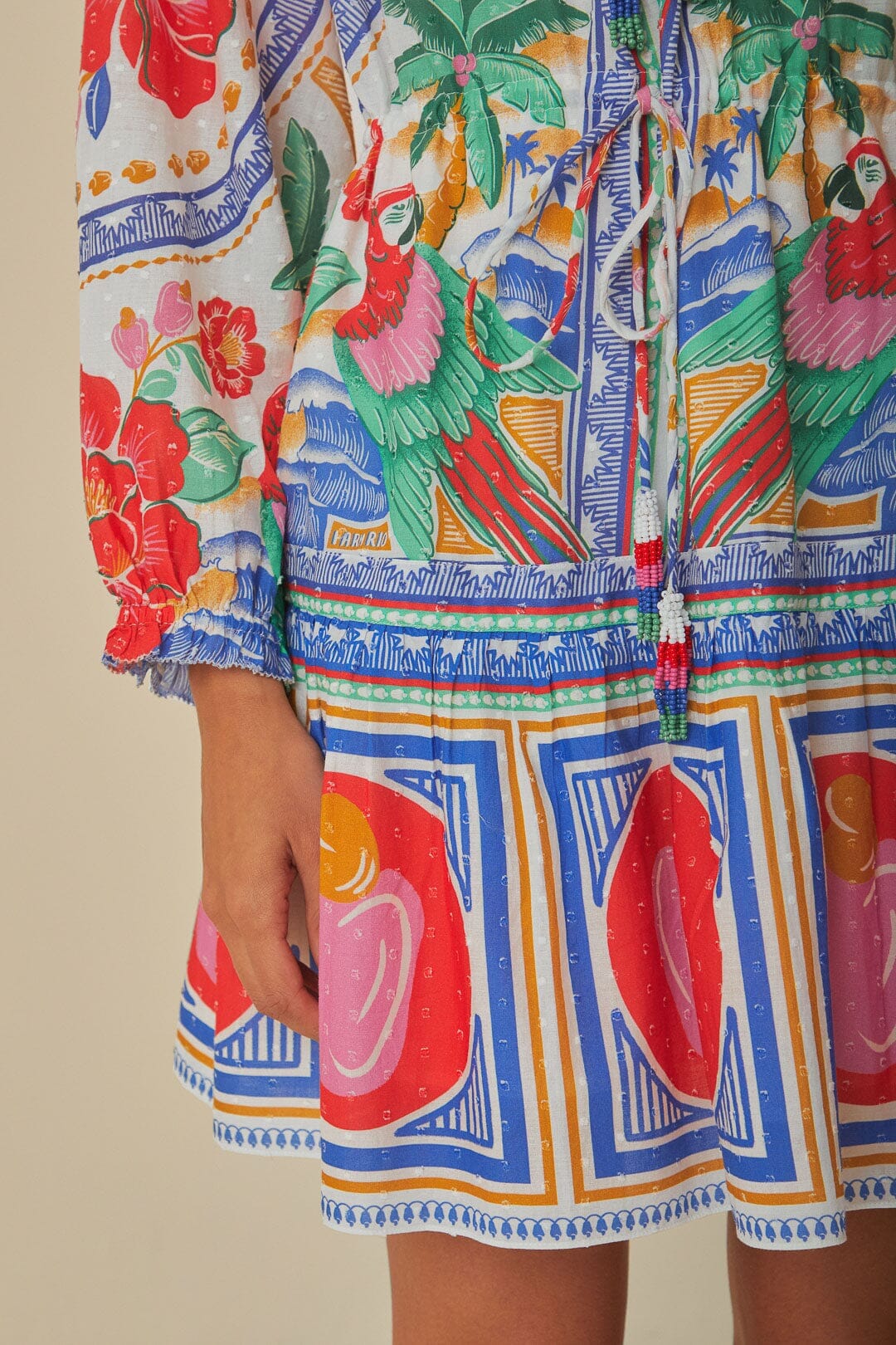 NEW_Flowers Off White Robes courtes - Flowers Off White