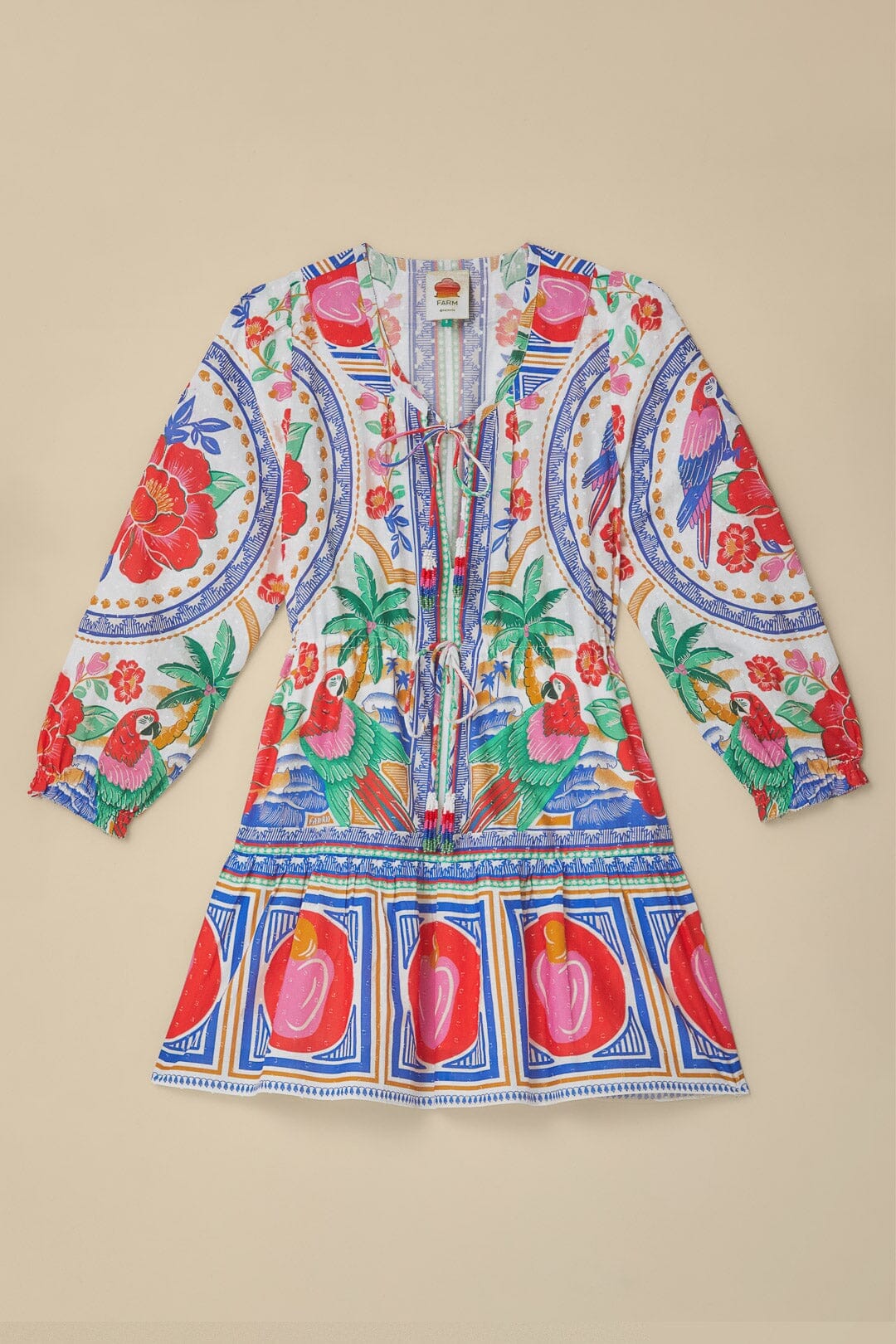 NEW_Flowers Off White Robes courtes - Flowers Off White
