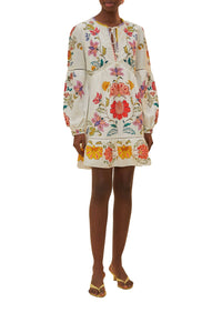 NEW_Floral Insects Off White Robes courtes - Floral Insects Off White