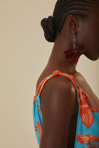 Robe longue Jardin en dentelle - Multicolore
