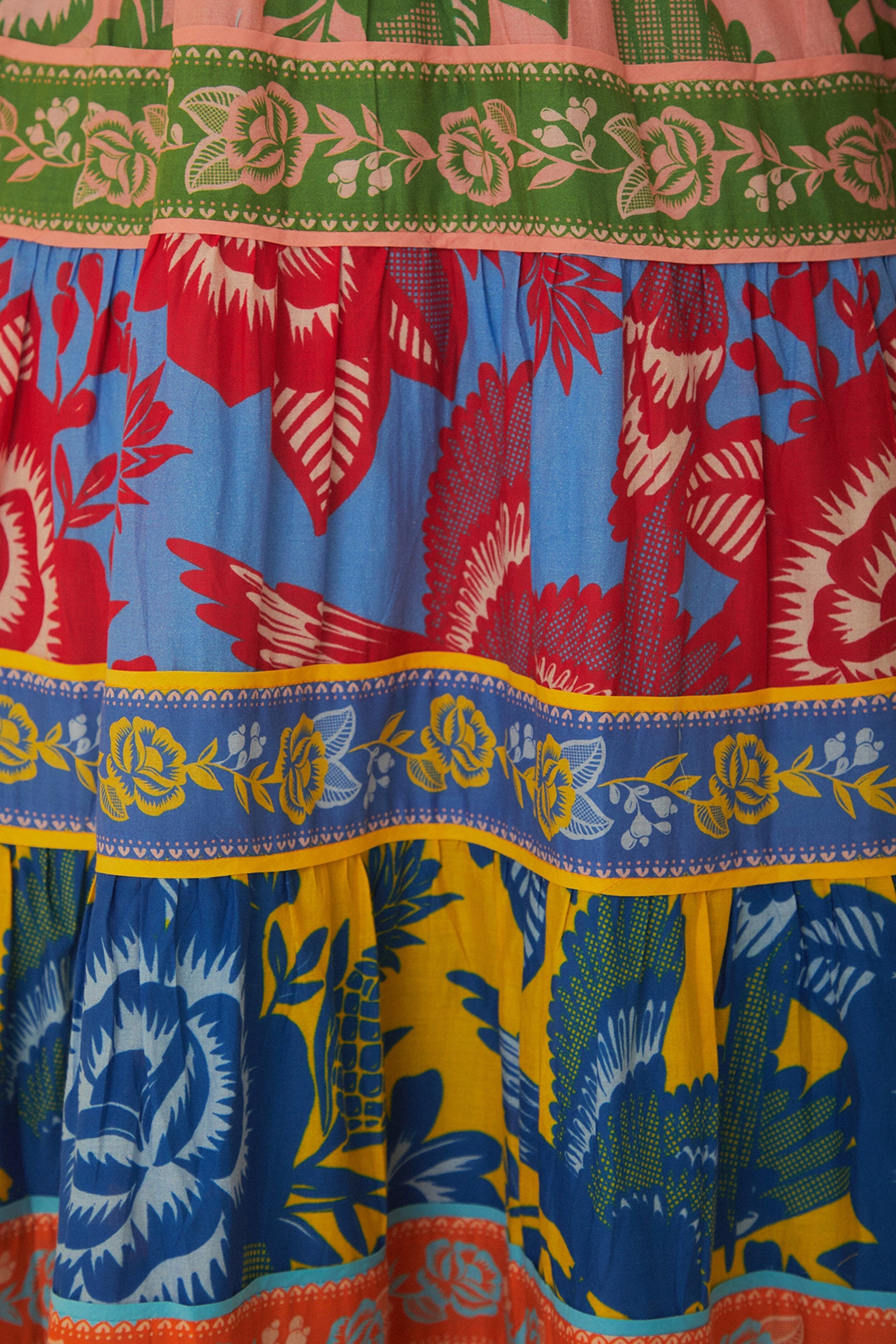 Robe longue Jardin en dentelle - Multicolore