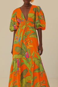 DJV_Fresh Macaws Orange Robes longues - Fresh Macaws Orange