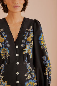 NEW_Stitched Garden Black Robes midi - Stitched Garden Black