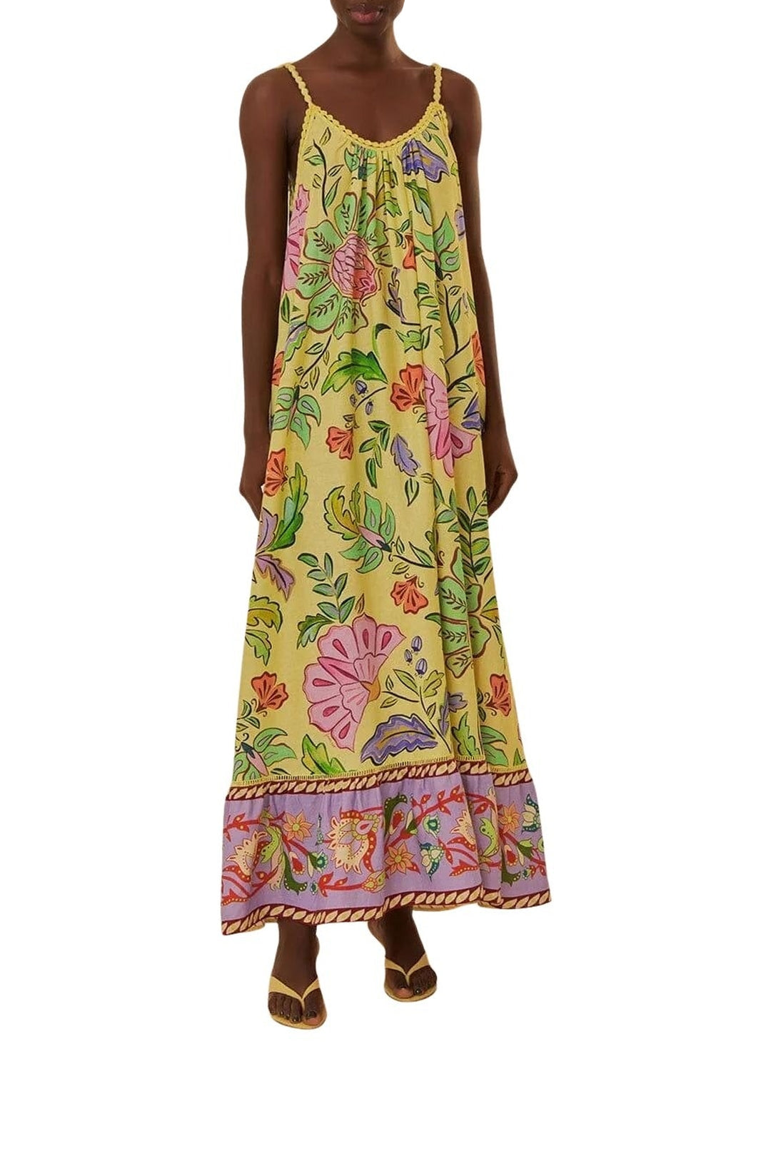 DJV_Floral Insects Yellow Robes longues - Floral Insects Yellow