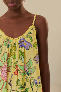 DJV_Floral Insects Yellow Robes longues - Floral Insects Yellow
