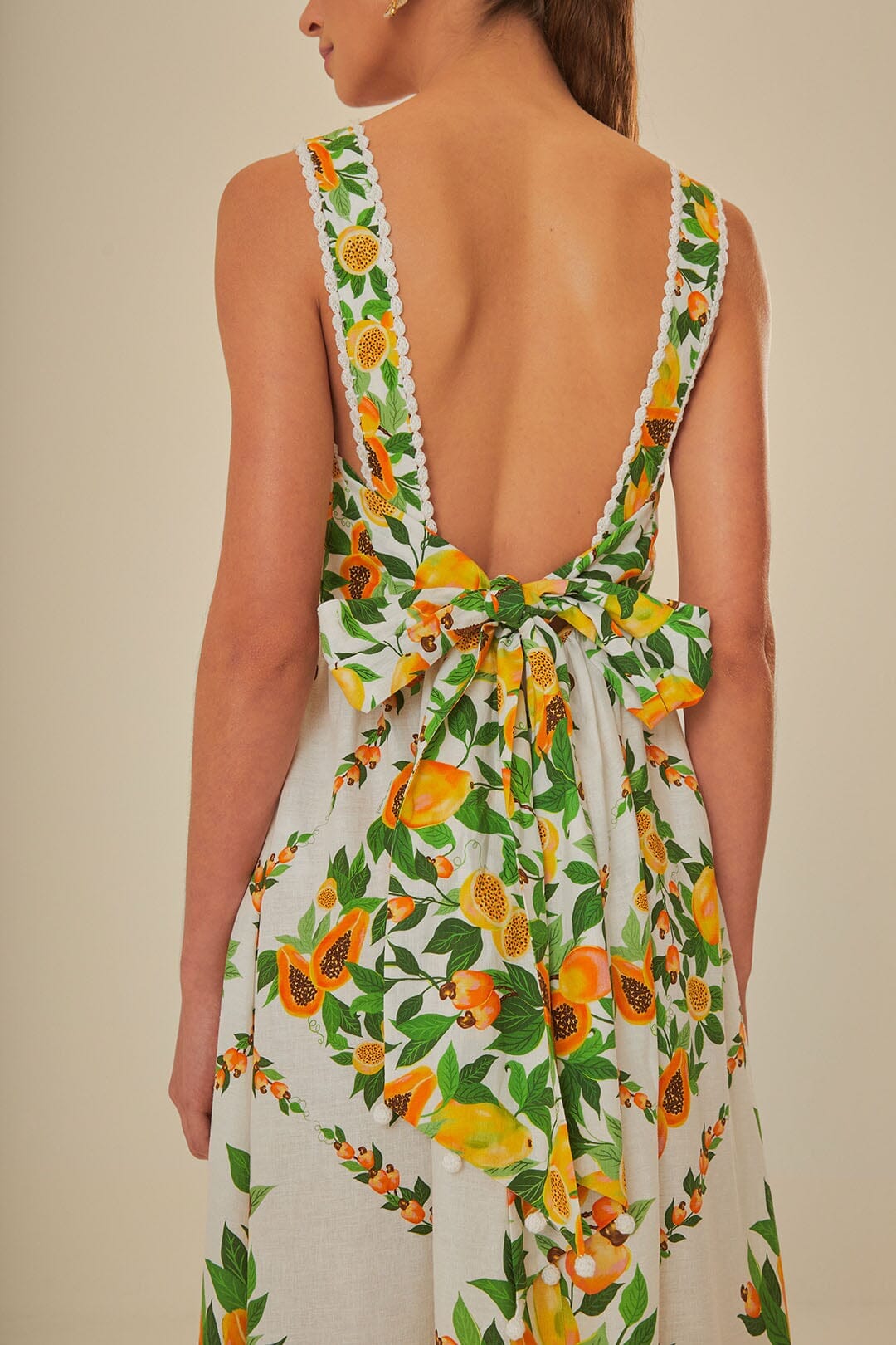 Papaya Salad Scarf Off White Robe longue - Papaya Salad Scarf Off White