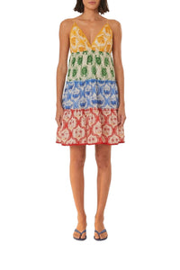 Robe courte Summer Mix en coton - Multicolore