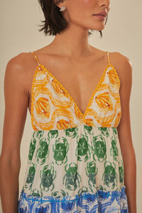 Robe courte Summer Mix en coton - Multicolore