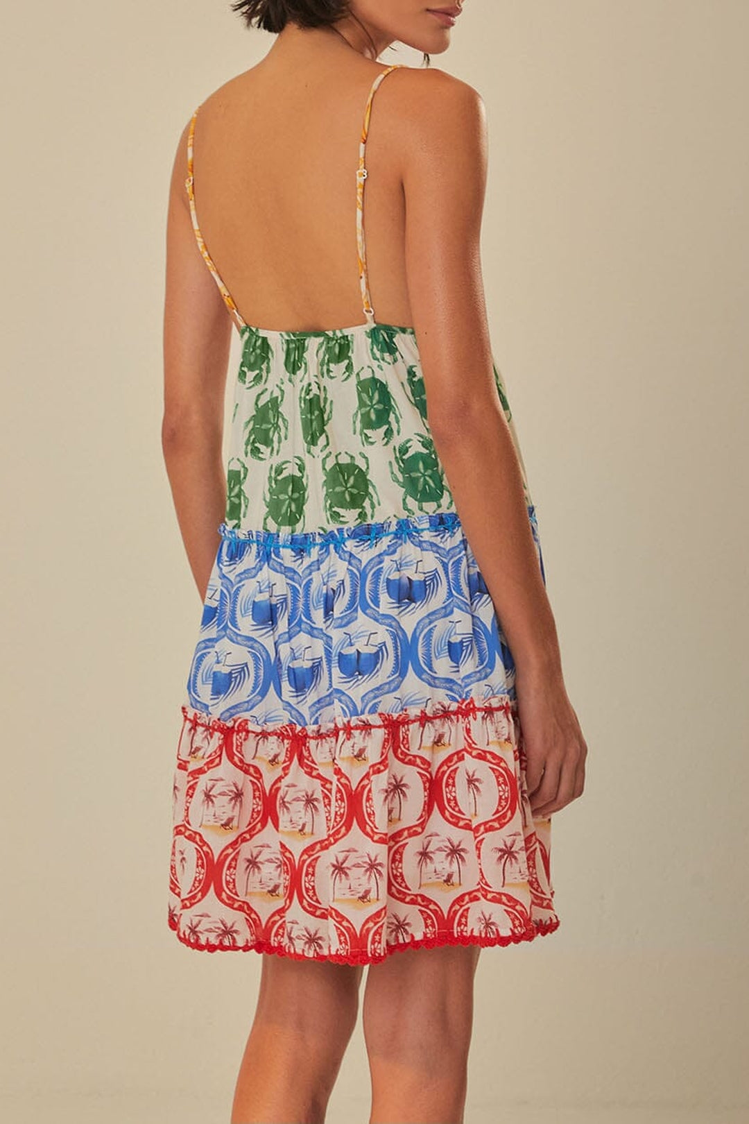 Robe courte Summer Mix en coton - Multicolore
