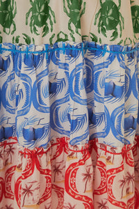 Robe courte Summer Mix en coton - Multicolore