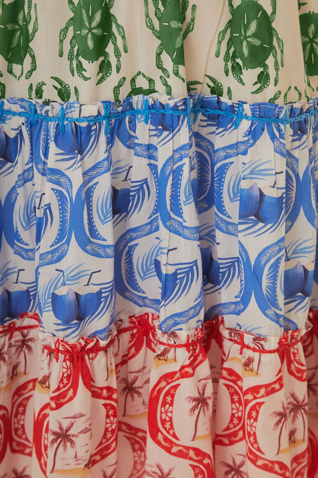 Robe courte Summer Mix en coton - Multicolore