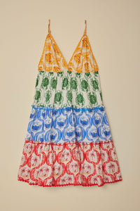 Robe courte Summer Mix en coton - Multicolore