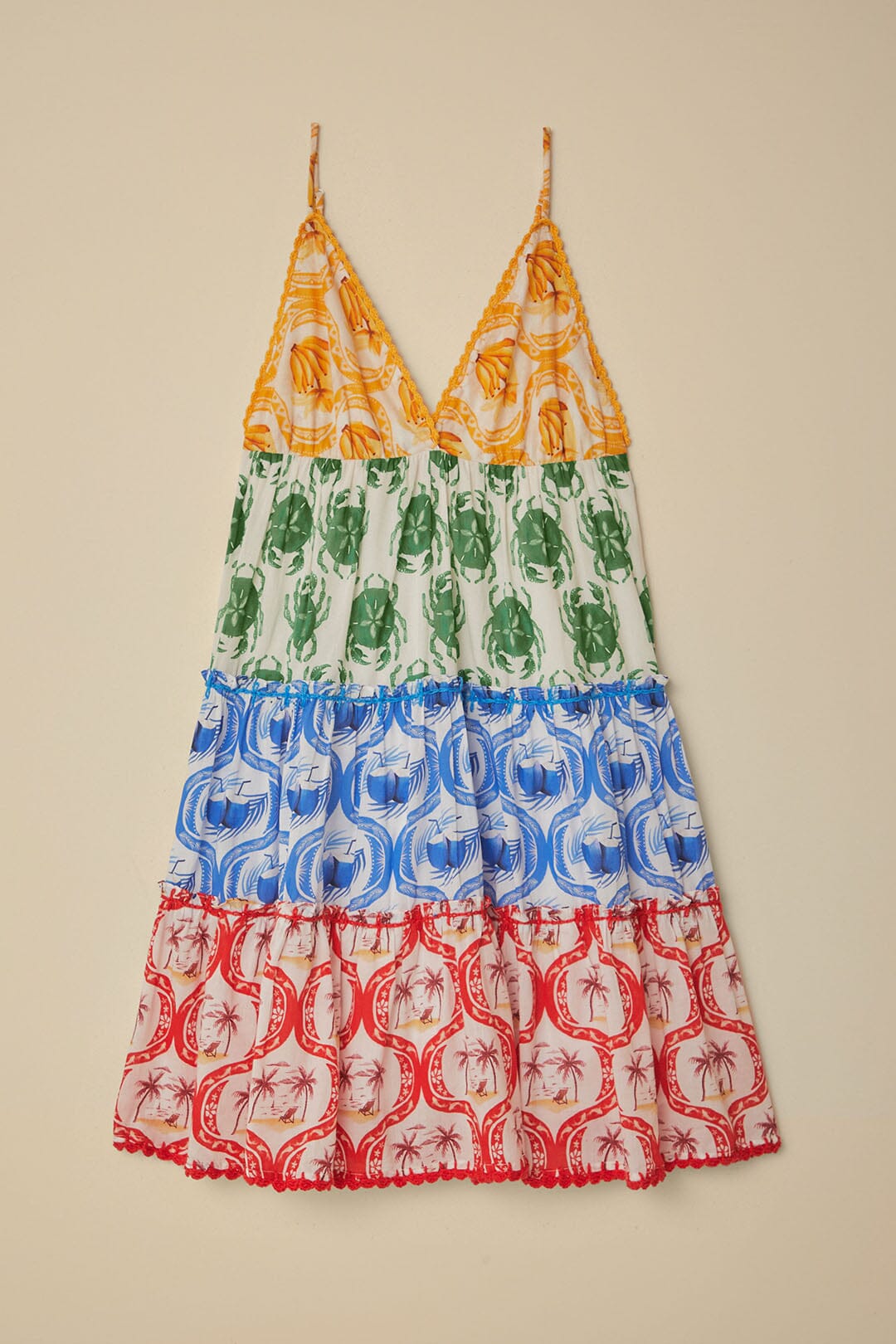 Robe courte Summer Mix en coton - Multicolore