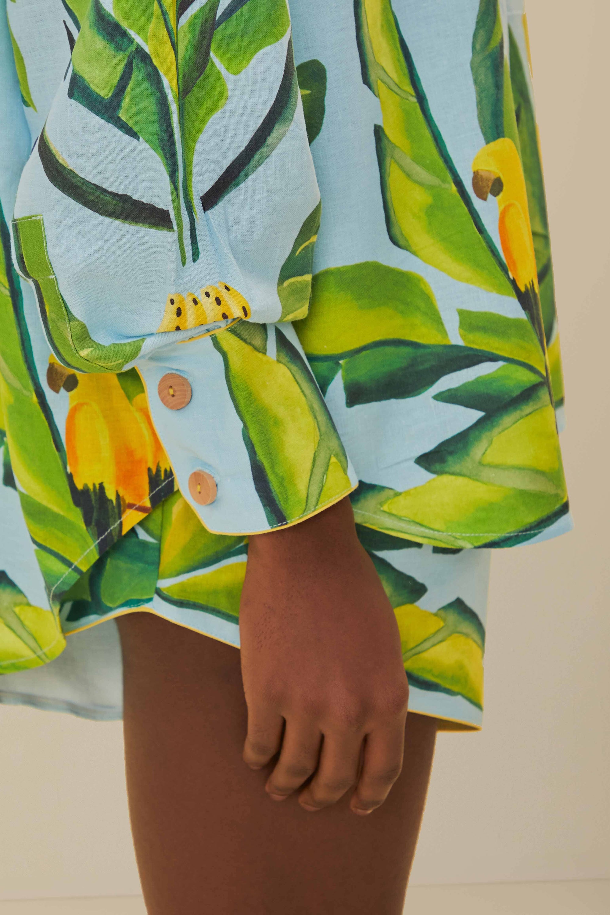 NEW_Summer Foliage Scarf Blue Chemises & Blouses - Summer Foliage Scarf Blue