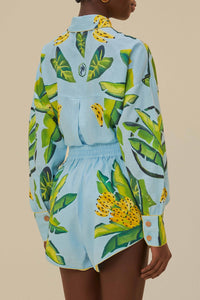 DJV_Summer Foliage Scarf Blue Jupes & Shorts - Summer Foliage Scarf Blue